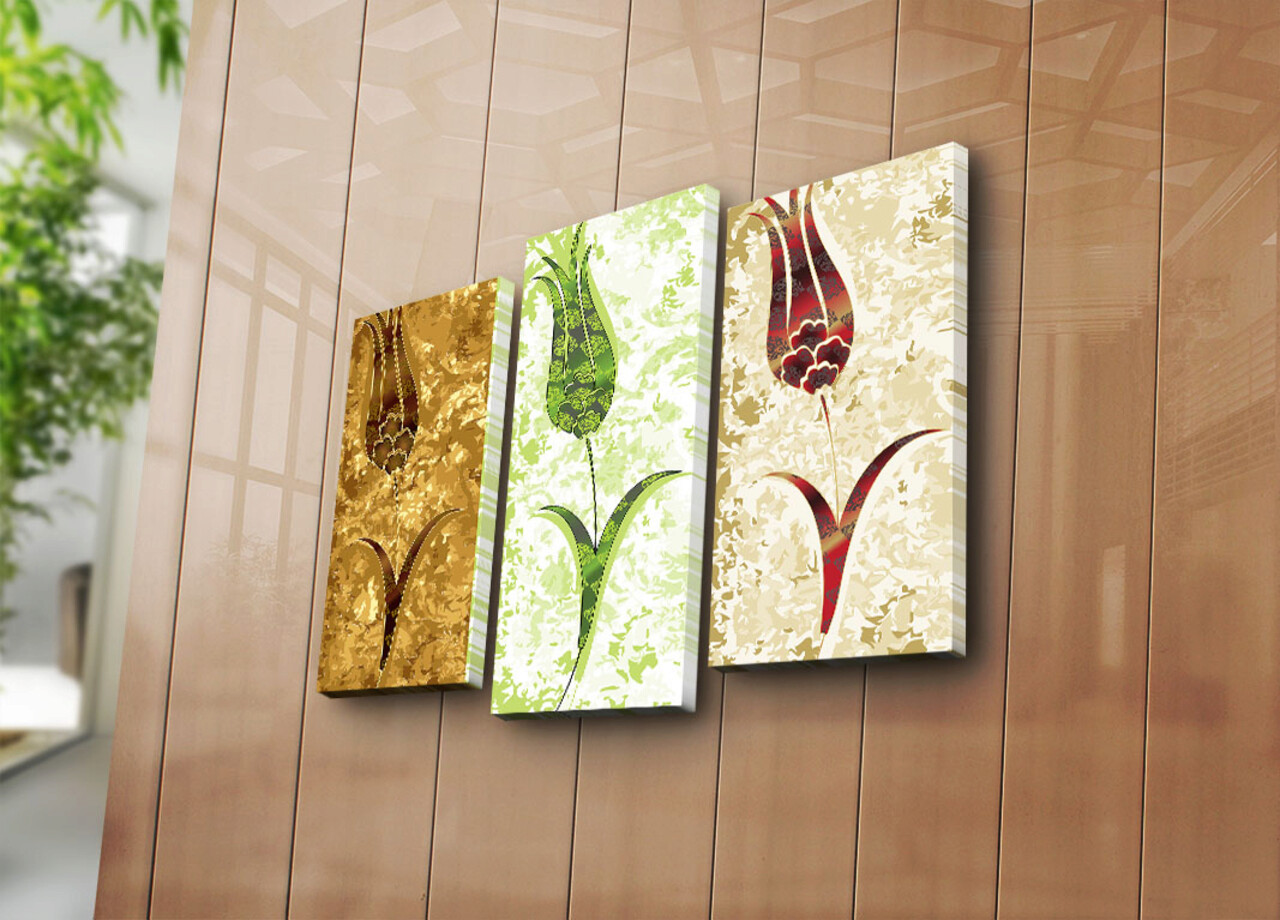 Tablou decorativ, 3PATK-82, 20 x 39 cm, 2 piese, Multicolor - imagine 5